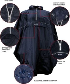 Ralka Poncho - Blauw - Volwassenen -Regenjassenwinkel 1007x1200 2