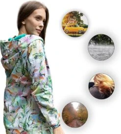 BiggDesign Faces - Dames Regenjas Waterdicht - Regenpak - Maat M -Regenjassenwinkel 1082x1200