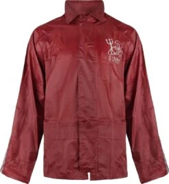 C-Line Regenpak Met Capuchon - Rood - Reflecterend - Nieuw Model - Kinder Maat 134/140 -Regenjassenwinkel 1107x1200