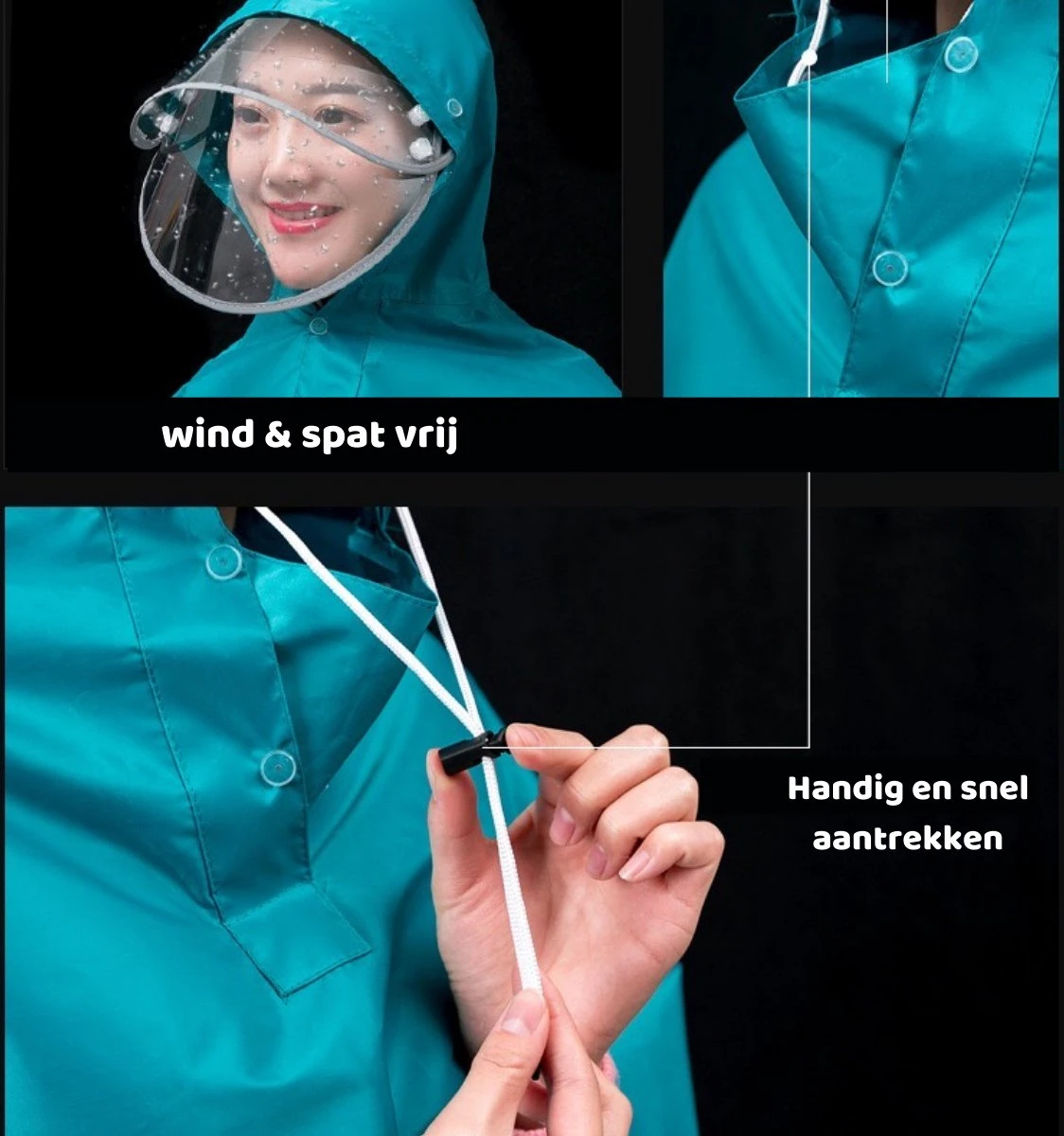 Simple Lifestyle® Universeel Regenjas Bromfiets Hoes Scooter Regenponcho Beenkleed - Zwart 12 Simple Lifestyle® Universeel Regenjas Bromfiets Hoes Scooter Regenponcho Beenkleed - Zwart - Afbeelding 10