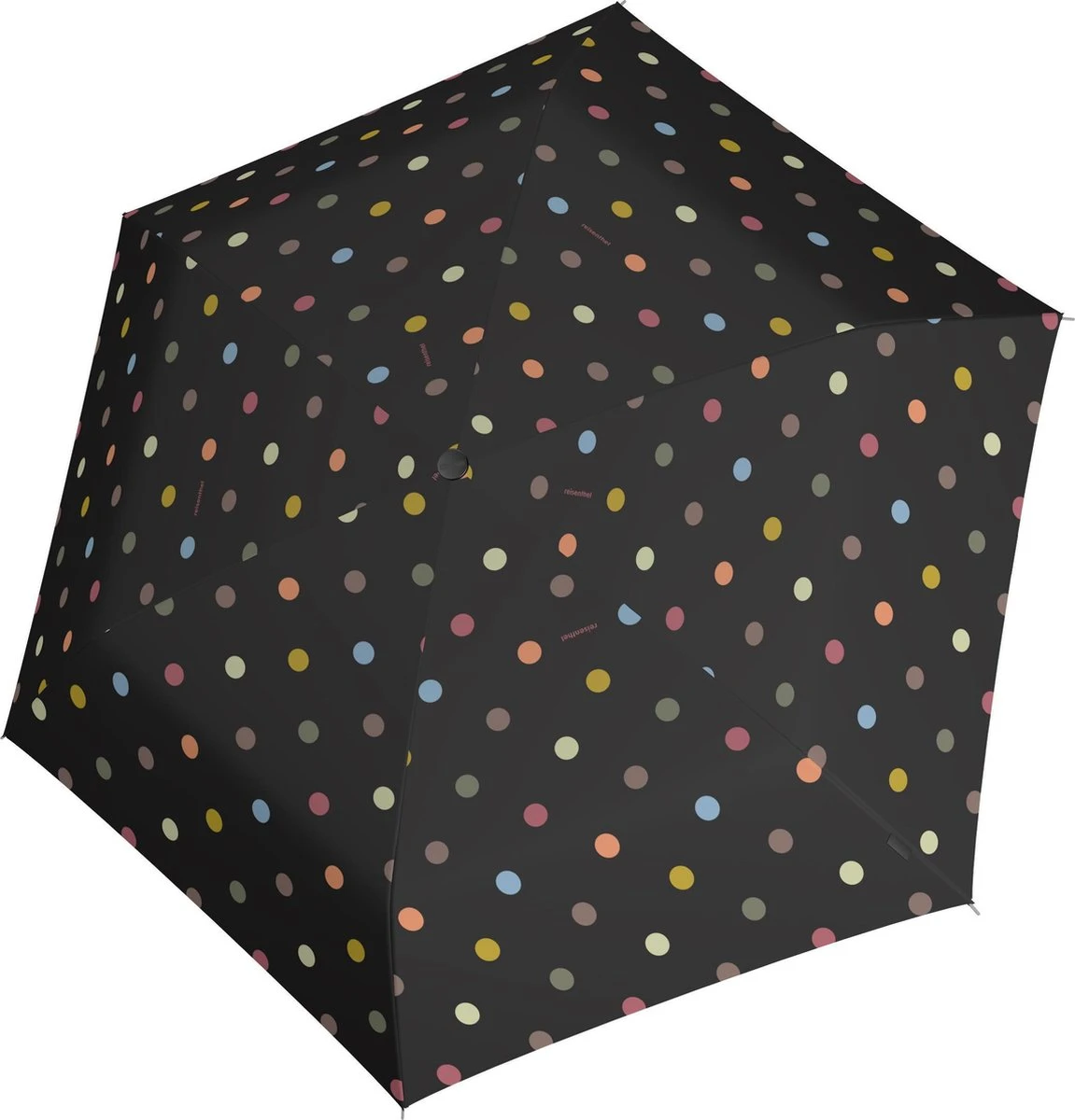 Reisenthel Umbrella Pocket Mini Opvouwbare Mini Paraplu - ø 97 Cm - Dots Zwart 4 Reisenthel Umbrella Pocket Mini Opvouwbare Mini Paraplu - ø 97 Cm - Dots Zwart - Afbeelding 2