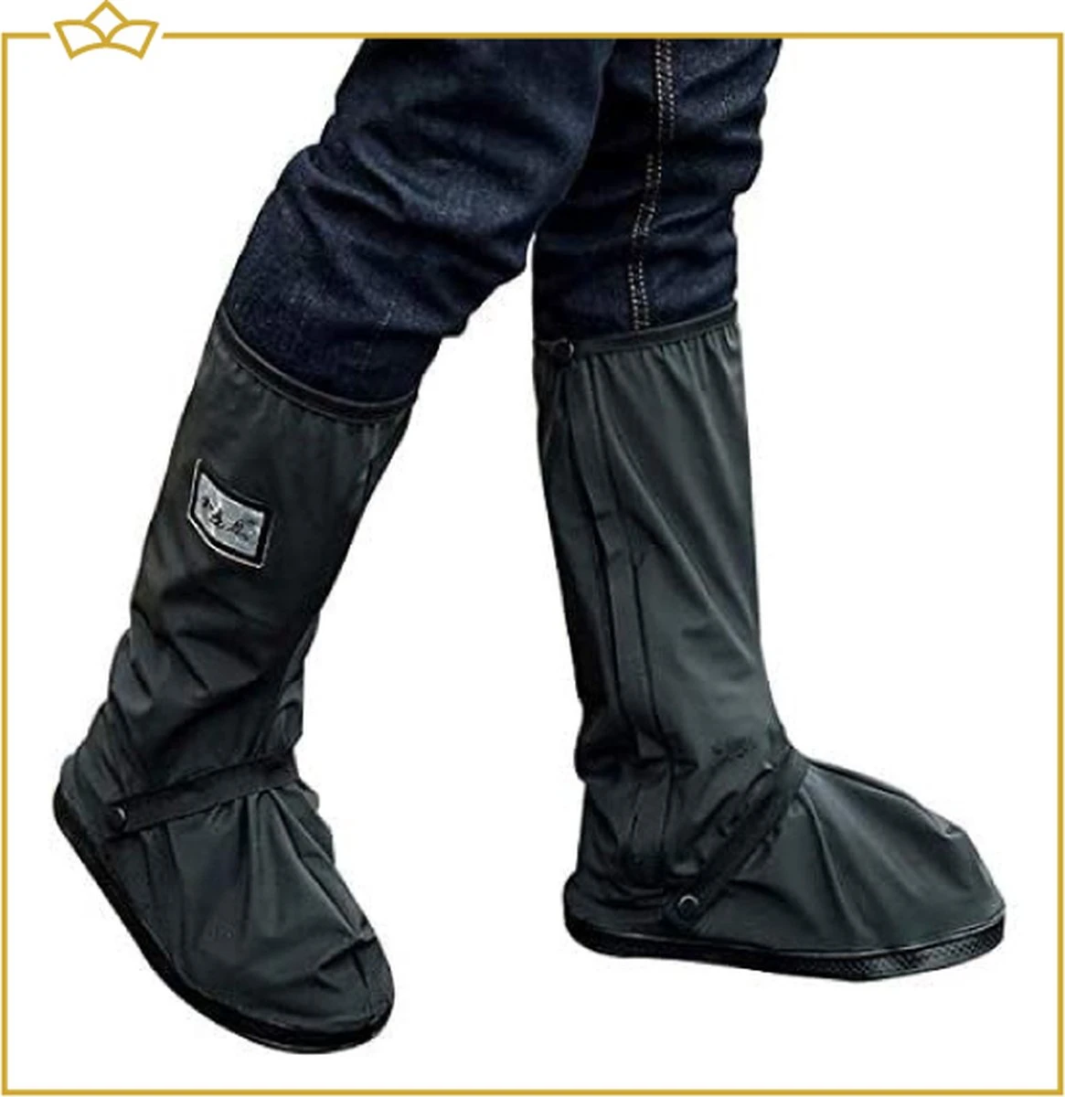 ATTREZZO® Regen Overschoenen – Duurzaam - Hoog Model – Waterdicht En Anti Slip – Maat 41-42 3 ATTREZZO® Regen Overschoenen – Duurzaam - Hoog Model – Waterdicht En Anti Slip – Maat 41-42