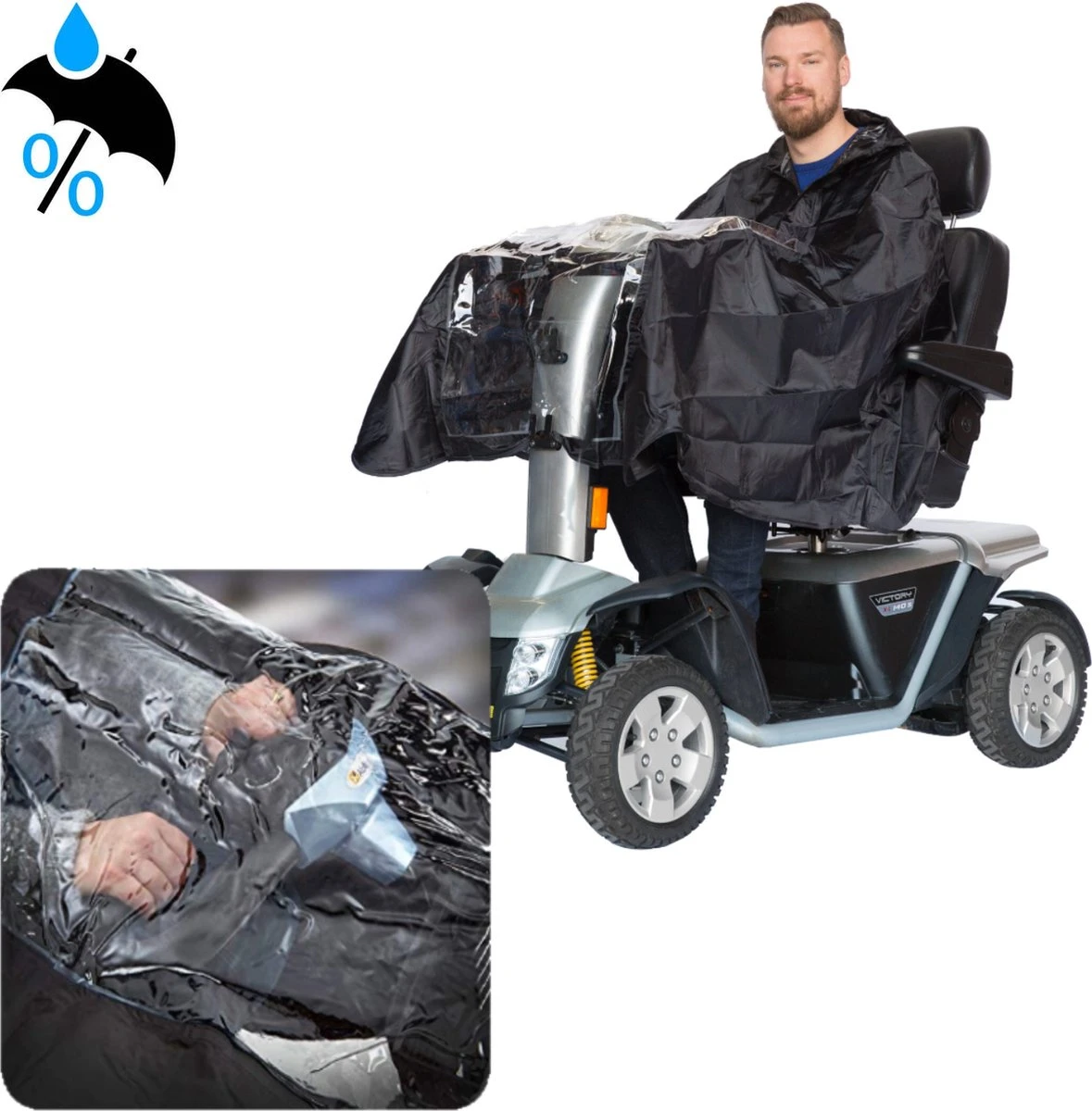 Merkloos Rolstoelhoes En Scootmobiel Hoes Poncho - Waterdicht - Deken Voetenzak Regencape Regenjas - Accessoires Hoes Rolstoel - Regenpak Regenjas - ONE-SIZE 3 Merkloos Rolstoelhoes En Scootmobiel Hoes Poncho - Waterdicht - Deken Voetenzak Regencape Regenjas - Accessoires Hoes Rolstoel - Regenpak Regenjas - ONE-SIZE