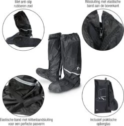 Amazy Regenoverschoenen + Gratis Opbergtas (maat 44/45 | Hoog) - Waterdichte En Antislip Schoenovertrekken Met Reflectoren Voor Droge, Schone Schoenen, Zelfs In De Regen, Sneeuw Of Stof. -Regenjassenwinkel 1180x1200 2