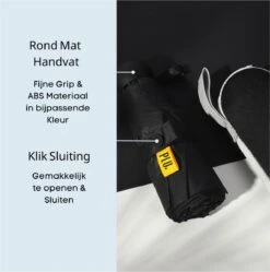 PLU - Paraplu - Opvouwbaar - Inklapbaar - Met Luxe Beschermhoes - Met Reisetui - Windproof - Fashionable - Lichtgewicht - Zwart -Regenjassenwinkel 1190x1200 1