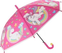 Stemen Kinderparaplu - Kind - Unicorn - Roze - 80 Cm