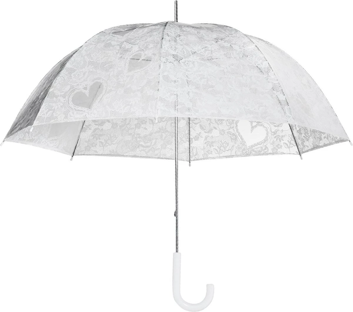 Paraplu Met Hartjes TRANSPARANT - HANDOPENING - Ø 95 CM - TRANSPARANT - Paraplu - Fashion Dessin 3 Paraplu Met Hartjes TRANSPARANT - HANDOPENING - Ø 95 CM - TRANSPARANT - Paraplu - Fashion Dessin