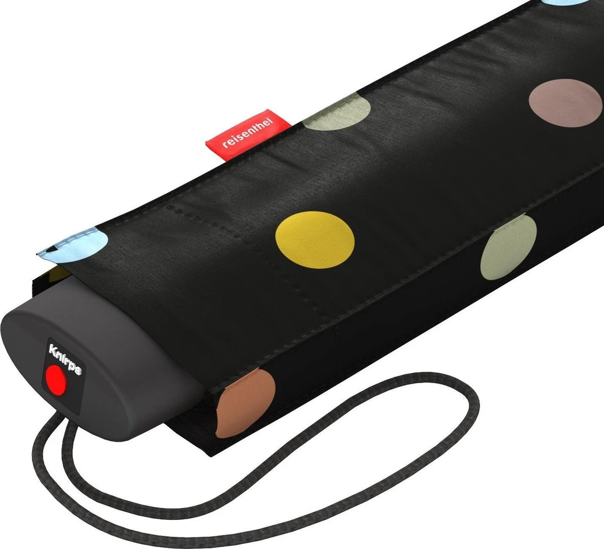 Reisenthel Umbrella Pocket Mini Opvouwbare Mini Paraplu - ø 97 Cm - Dots Zwart 5 Reisenthel Umbrella Pocket Mini Opvouwbare Mini Paraplu - ø 97 Cm - Dots Zwart - Afbeelding 3