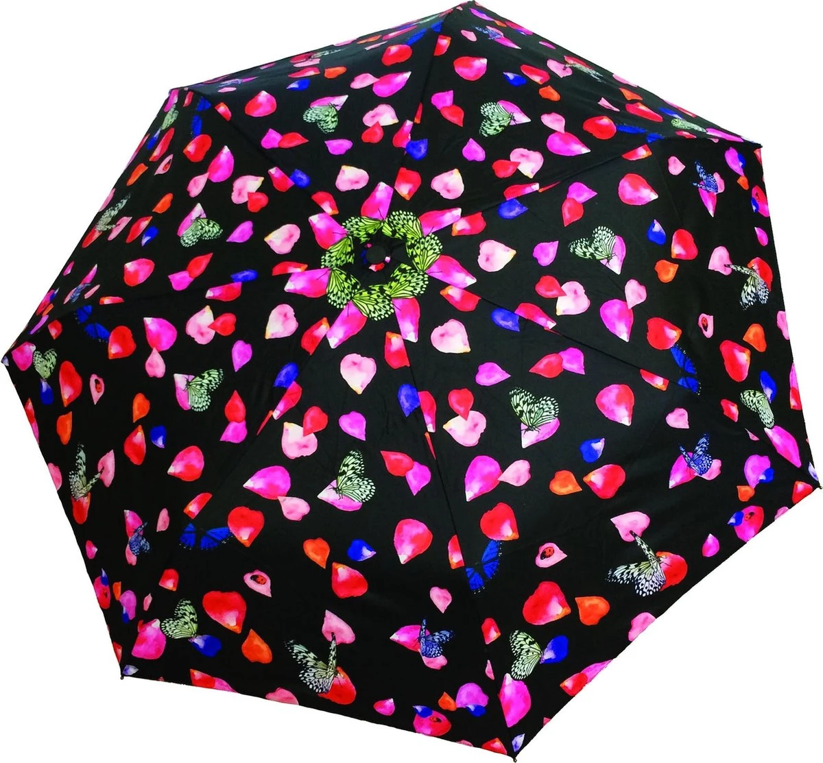 Smati Pétale Opvouwbare Stormparaplu - Paraplu - Auto Open/Dicht - ø 90 Cm - Zwart/Multi Kleur 3 Smati Pétale Opvouwbare Stormparaplu - Paraplu - Auto Open/Dicht - ø 90 Cm - Zwart/Multi Kleur