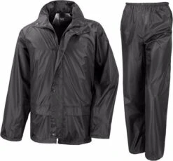 Result Zwart All Weather Regenpak Voor Volwassenen 2XL (46/56)
