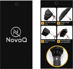 NovaQ Storm Paraplu Opvouwbaar - Paars - Polsband - Automatisch Uitklapbaar - Tot 100p/u Windproof - 110cm - 12 Panelen -Regenjassenwinkel 1200x1147