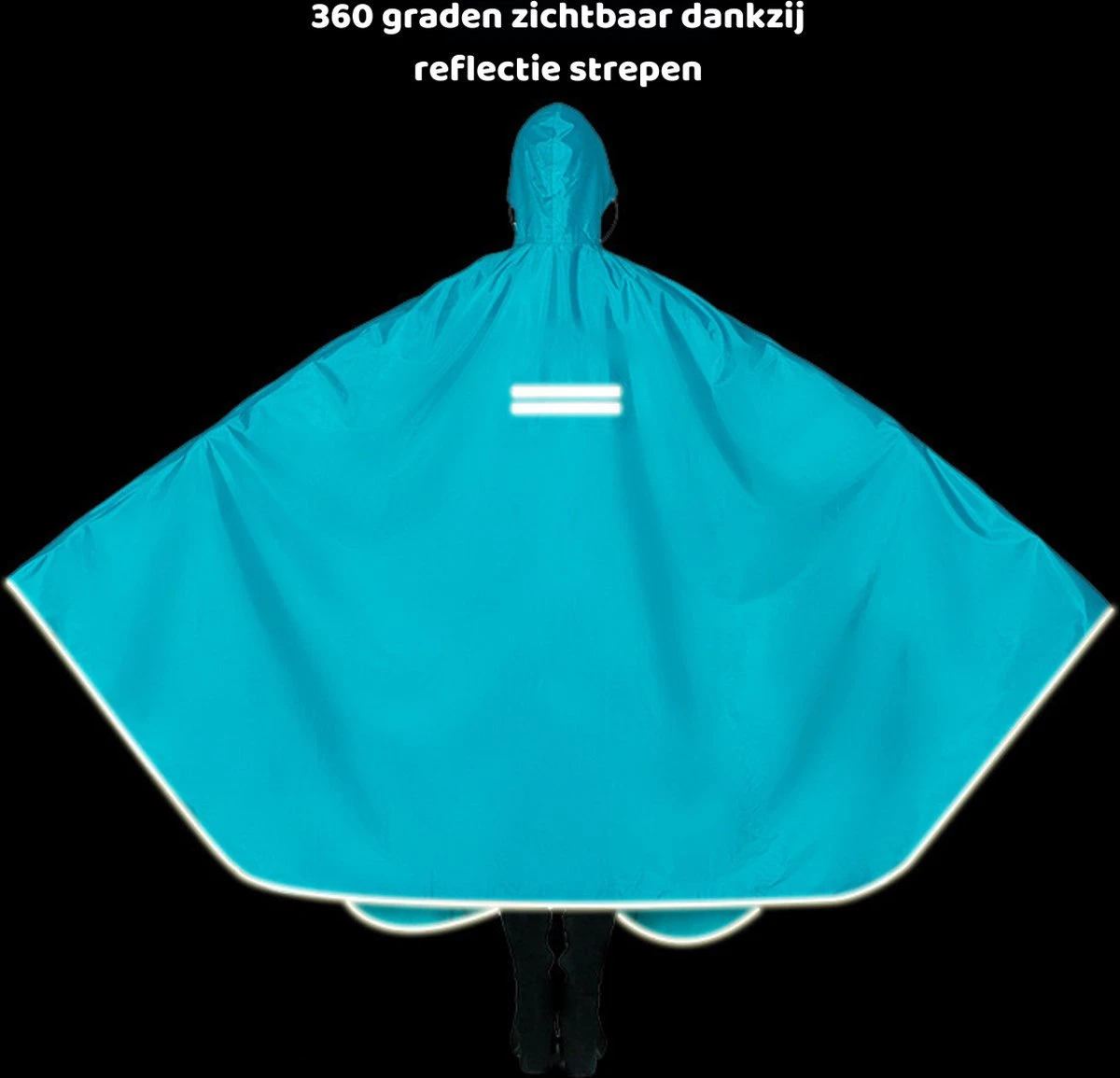 Simple Lifestyle® Universeel Regenjas Bromfiets Hoes Scooter Regenponcho Beenkleed - Zwart 4 Simple Lifestyle® Universeel Regenjas Bromfiets Hoes Scooter Regenponcho Beenkleed - Zwart - Afbeelding 2