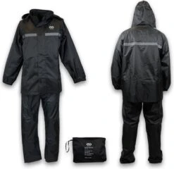 Infinity Goods Regenpak - Dames & Heren - Maat M - Waterdicht & Ademend - Reflecterend - Zwart -Regenjassenwinkel 1200x1165 2