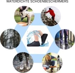 Siliconen Unisex Waterdichte Overschoenen Zwart Maat L 39-44 - Herbruikbaar – Anti Slip Regen Overschoen - Schoenhoesjes - Waterdichte Schoenbeschermers - Regenhoes – Schoenovertrek - Regenlaarzen -Regenjassenwinkel 1200x1165 5