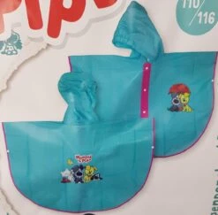 Woezel En Pip - Kinder - Regenjas - Regenponcho - Lichtblauw - Maat 110/116 - Leeftijd 5/6 Jaar