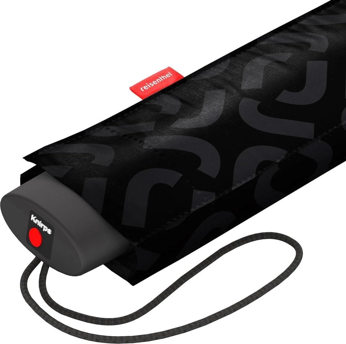 Reisenthel Umbrella Pocket Mini Opvouwbare Mini Paraplu - ø 97 Cm - Signature Black Hotprint Zwart 5 Reisenthel Umbrella Pocket Mini Opvouwbare Mini Paraplu - ø 97 Cm - Signature Black Hotprint Zwart - Afbeelding 3