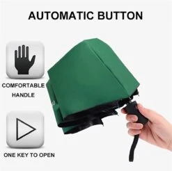 HK-Goodies- Automatische Stormparaplu - Paraplu - Automatisch, Opvouwbaar & Windproof Tot 100km P/u - Inclusief Beschermhoes - Ø 95 Cm - Extra Sterk - Dubbele Laag - Groen -Regenjassenwinkel 1200x1197 1