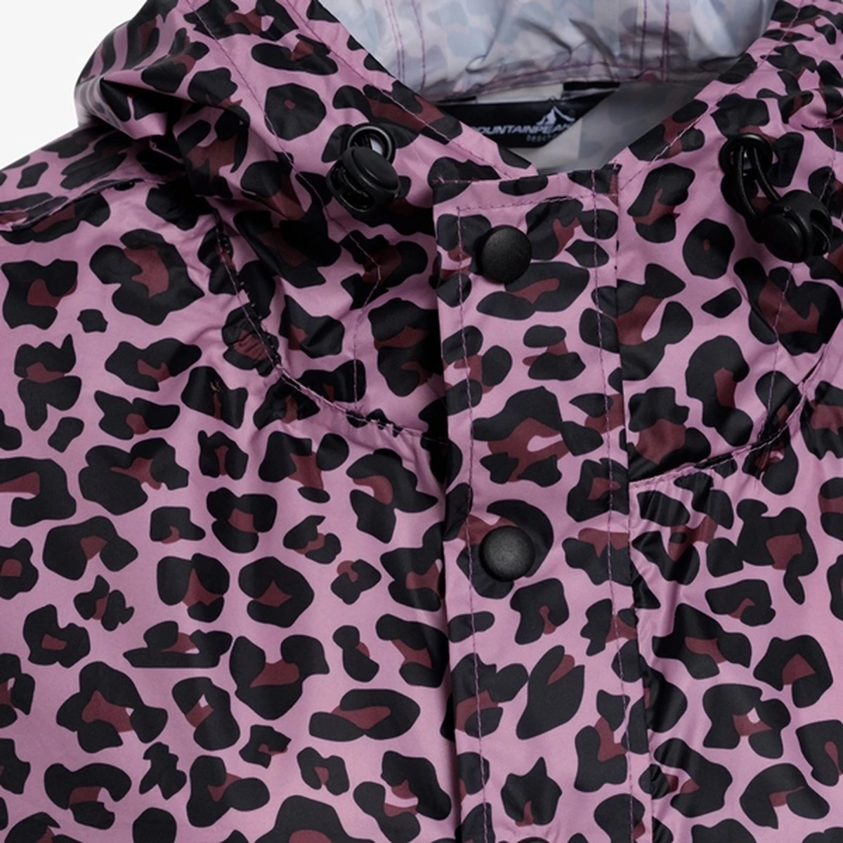 Mountain Peak Regenponcho Met Luipaardprint - Roze 5 Mountain Peak Regenponcho Met Luipaardprint - Roze - Afbeelding 3