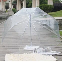 Merkloos Paraplu Doorzichtig - Winddichte Paraplu Regenbeschermende Paraplu Grote Doorzichtige Koepelparaplu Doorkijkparaplu Transparante Paraplu Met Lange Steel -Regenjassenwinkel 1200x1200 256