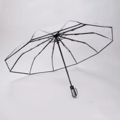 Opvouwbare Paraplu - Inklapbare Paraplu - Doorzichtig - Transparant - Ø105cm - Extra Groot - Automatisch - Umbrella - Transparent - Koepelparaplu - Volwassenen -Regenjassenwinkel 1200x1200 318