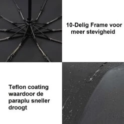 Paraplu - Stormparaplu - Automatisch Uitklapbaar - Opvouwbaar - Zwart - 110 Cm XL - Open En Dicht Knop - Stormbestendig Tot 140 K/m 12 Paraplu - Stormparaplu - Automatisch Uitklapbaar - Opvouwbaar - Zwart - 110 Cm XL - Open En Dicht Knop - Stormbestendig Tot 140 K/m -Regenjassenwinkel 1200x1200 329