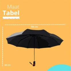 Bushifi Stormparaplu Paraplu - Opvouwbaar - Zwart - 10 Panelen - Polsband -Regenjassenwinkel 1200x1200 33