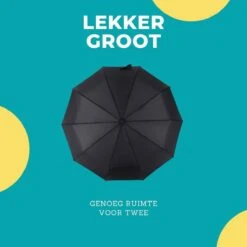 Paraplu - Stormparaplu - Opvouwbaar - Storm- En Regenbestendig - Automatisch Uitklapbaar - Zwart -Regenjassenwinkel 1200x1200 4