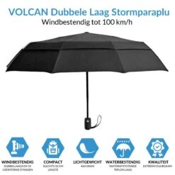 Volcan Stormparaplu Opvouwbaar - Stormparaplu's - Inklapbaar - Ø 105 Cm - Windproof Tot 100km P/u - Grote Paraplu - Automatisch - Zwart 15 Volcan Stormparaplu Opvouwbaar - Stormparaplu's - Inklapbaar - Ø 105 Cm - Windproof Tot 100km P/u - Grote Paraplu - Automatisch - Zwart -Regenjassenwinkel 1200x1200 56