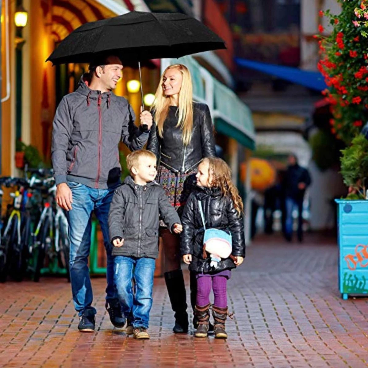 Volcan Stormparaplu Opvouwbaar - Stormparaplu's - Inklapbaar - Ø 105 Cm - Windproof Tot 100km P/u - Grote Paraplu - Automatisch - Zwart 10 Volcan Stormparaplu Opvouwbaar - Stormparaplu's - Inklapbaar - Ø 105 Cm - Windproof Tot 100km P/u - Grote Paraplu - Automatisch - Zwart - Afbeelding 8