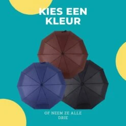 Paraplu - Stormparaplu - Opvouwbaar - Storm- En Regenbestendig - Automatisch Uitklapbaar - Zwart -Regenjassenwinkel 1200x1200 6