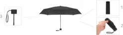 Opvouwbare Mini Paraplu - Klein & Opvouwbaar - Stormparaplu - Stevig Anti Storm & Wind - Windproof - 6 Panelen - Ø 90 Cm - Ruimtebesparend & Compact - Zwart -Regenjassenwinkel 1200x347