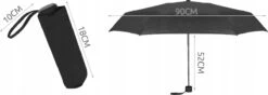 Opvouwbare Mini Paraplu - Klein & Opvouwbaar - Stormparaplu - Stevig Anti Storm & Wind - Windproof - 6 Panelen - Ø 90 Cm - Ruimtebesparend & Compact - Zwart -Regenjassenwinkel 1200x427