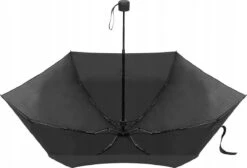 Opvouwbare Mini Paraplu - Klein & Opvouwbaar - Stormparaplu - Stevig Anti Storm & Wind - Windproof - 6 Panelen - Ø 90 Cm - Ruimtebesparend & Compact - Zwart -Regenjassenwinkel 1200x815