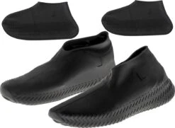 Siliconen Unisex Waterdichte Overschoenen Zwart Maat L 39-44 - Herbruikbaar – Anti Slip Regen Overschoen - Schoenhoesjes - Waterdichte Schoenbeschermers - Regenhoes – Schoenovertrek - Regenlaarzen -Regenjassenwinkel 1200x880