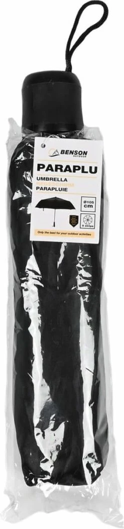 Benson Paraplu - Zwart 105 Cm - 8 Banen -Regenjassenwinkel 283x1200