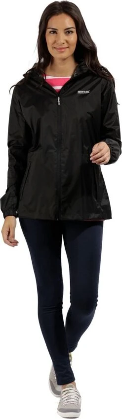 Regatta Pack-It II Regenjas - Maat 44 - Vrouwen - Zwart -Regenjassenwinkel 350x1200