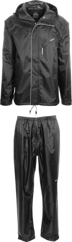 AGU Passat Regenpak Essential - Zwart - M - Dames & Heren - Waterdicht -Regenjassenwinkel 361x1200