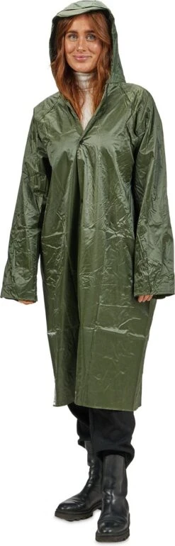 Relaxdays Regenponcho Herbruikbaar - Regenjas Groen - Fietsponcho Lange Mouwen - Festival -Regenjassenwinkel 385x1200 3