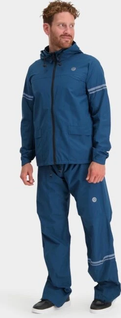 AGU Original Regenpak Essential - Blauw - XL - Dames & Heren - Waterdicht & Ademend -Regenjassenwinkel 458x1200 2