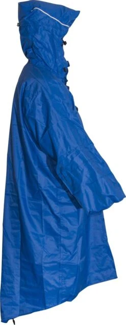 LOWLAND OUTDOOR Wandelponcho - 100% Waterdicht (7.000mm) - Ademend (7.000g/M²) Electric Blue - Medium -Regenjassenwinkel 466x1200 1
