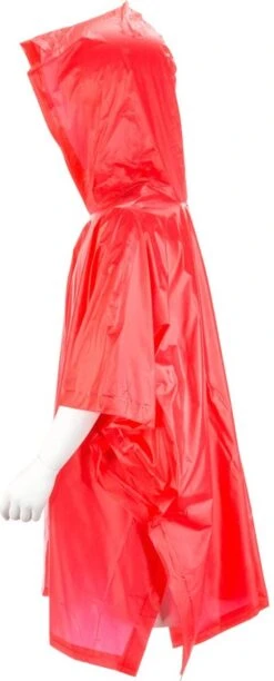 Merkloos Regenponcho - Regenjas - Regenkleding - Kinderen - Jongens - Meisjes - Herbruikbaar - One-size - PVC- Rood -Regenjassenwinkel 484x1200 1