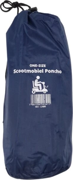C-Line Poncho Scootmobiel - Blauw - Reflecterend -Regenjassenwinkel 488x1200 1
