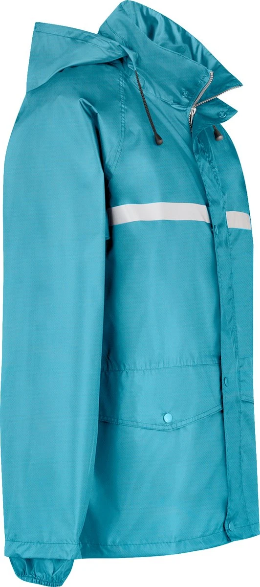 BJØRNSON Dusch Regenpak Dames & Heren - Waterdicht - Maat 3XL - Aqua Blauw 9 BJØRNSON Dusch Regenpak Dames & Heren - Waterdicht - Maat 3XL - Aqua Blauw - Afbeelding 7