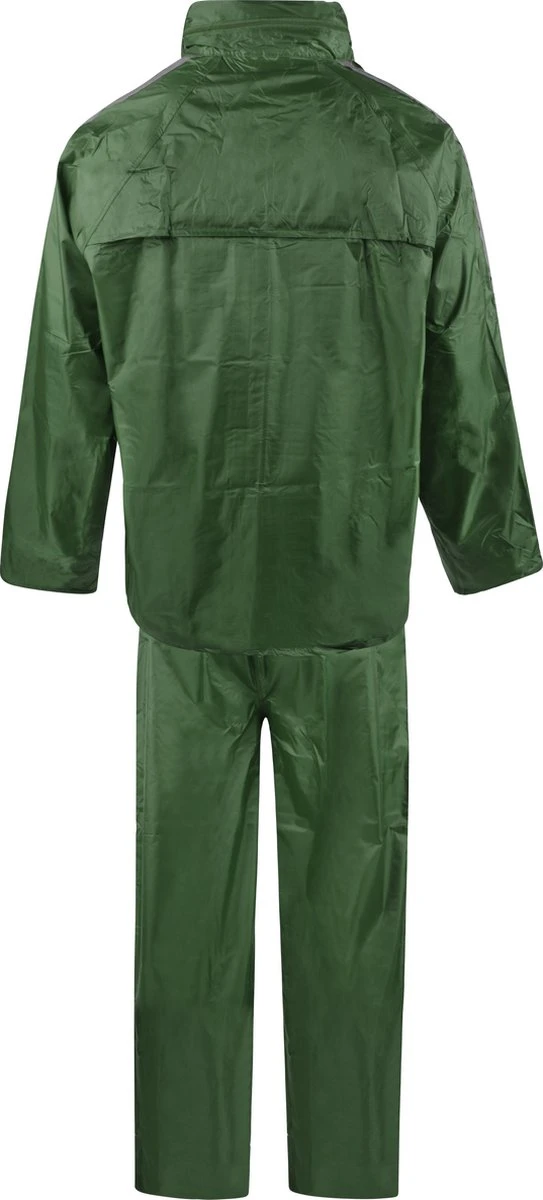 C-Line Regenpak Met Capuchon - Groen - Reflecterend - Nieuw Model - Volwassen Maat XXL 4 C-Line Regenpak Met Capuchon - Groen - Reflecterend - Nieuw Model - Volwassen Maat XXL - Afbeelding 2