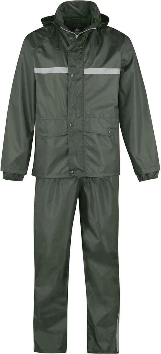 BJØRNSON Dusch Regenpak Dames & Heren - Waterdicht - Maat L - Olijfgroen 3 BJØRNSON Dusch Regenpak Dames & Heren - Waterdicht - Maat L - Olijfgroen