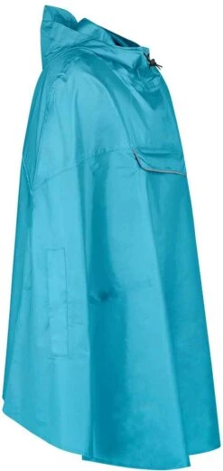 BJØRNSON Haps Regenponcho Fiets Dames & Heren - Fietsponcho - Aqua Blauw -Regenjassenwinkel 570x1200