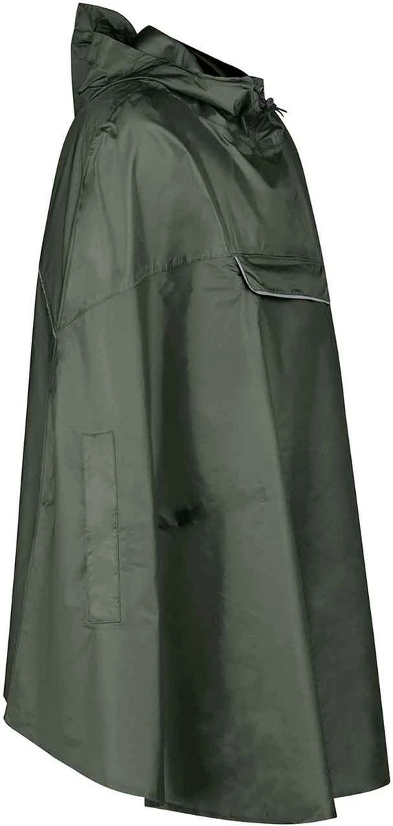 BJØRNSON Haps Regenponcho Fiets Dames & Heren - Fietsponcho - Olijfgroen 7 BJØRNSON Haps Regenponcho Fiets Dames & Heren - Fietsponcho - Olijfgroen - Afbeelding 5