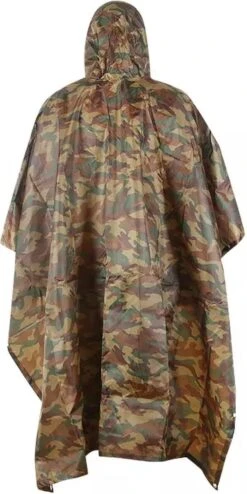 Regenponcho / Fietsponcho Herbruikbaar Voor Volwassenen ( Dames En Heren ) - 200x110cm - 100% Ripstop Polyester - Camouflage -Regenjassenwinkel 600x1200 1