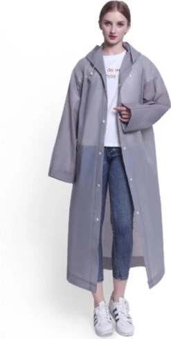 Regenjas-Regenpak- Regenjas Semi-kleuren Grijs - 115 * 65cm -Regenjassenwinkel 607x1200