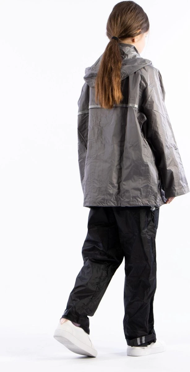 Ralka Regenpak - Junior - Grijs/Zwart - 176 7 Ralka Regenpak - Junior - Grijs/Zwart - 176 - Afbeelding 5